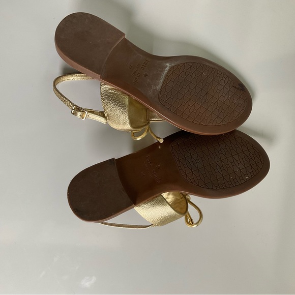 Kate Spade gold leather sandals - Picture 2 of 6